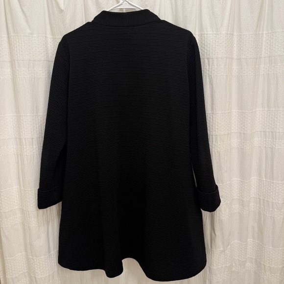 Joseph Ribkoff Overcoat Jacket Black Womens 12 Sweater Topcoat Pockets - Picture 5 of 5